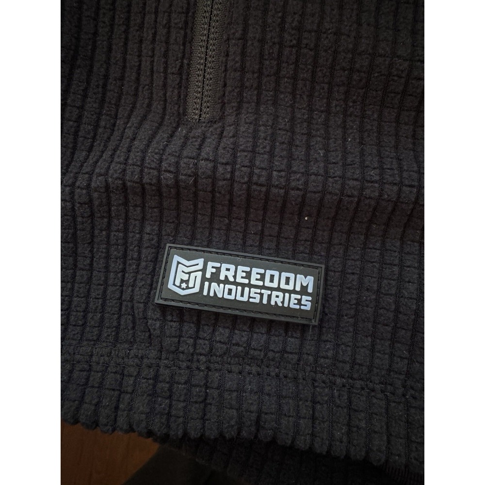 Freedom Industries V2 Radiase Thermal Grid Hoodie Mens XL Solid Black Zip Jacket - Picture 3 of 6